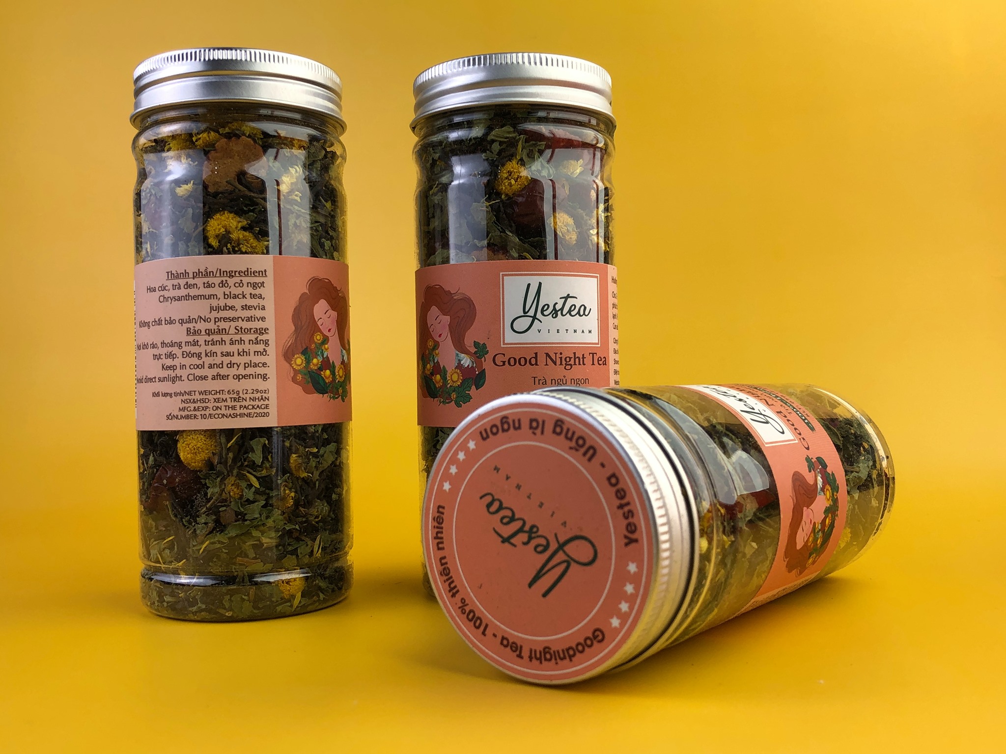 Trà ngủ ngon Goodnight Tea hiệu Econashine - chai 65g