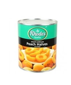 Đào tươi bổ đôi ngâm siro hiệu Rhodes - hộp 825g
