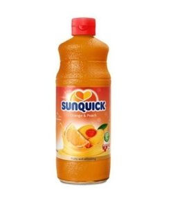 Nước Cam, Đào ép đậm đặc hiệu Sunquick – chai 840ml