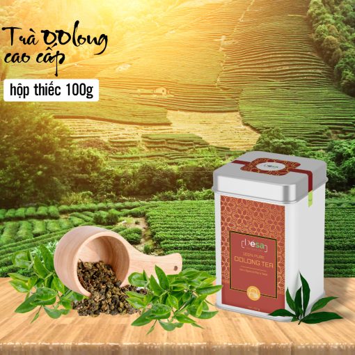Trà oolong cao cấp DESA hộp thiếc đỏ - hộp 100g