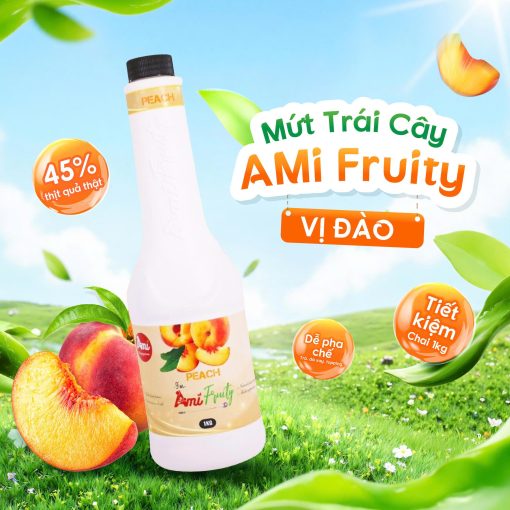 Mứt Đào Ami Fruity – chai 1kg