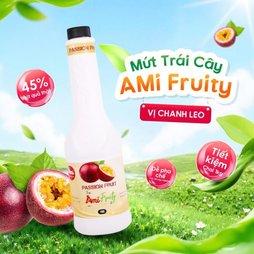 Mứt chanh dây Ami Fruity - chai 1kg