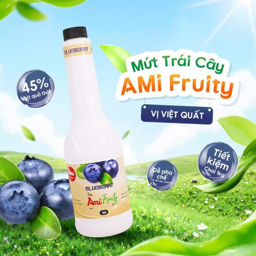 Mứt Việt quất Ami Fruity - chai 1kg
