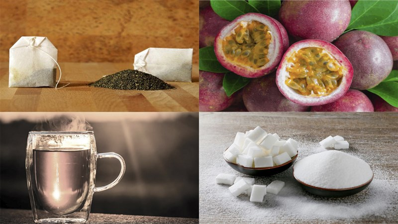 nguyên liệu pha trà chanh dây